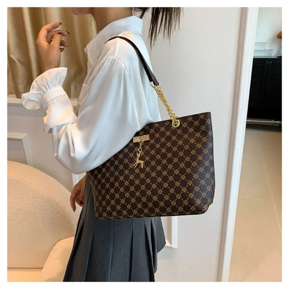 Bolsa feminina de luxo, estilo tote